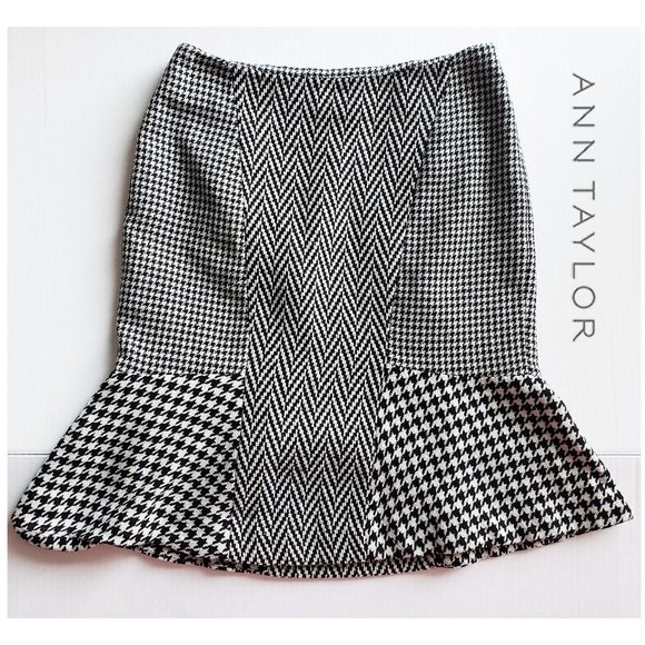Houndstooth peplum skirt by Ann Taylor - Picture 1 of 6